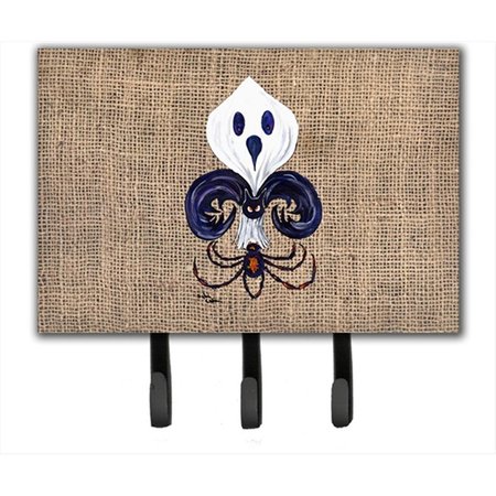 CAROLINES TREASURES Halloween Ghost Spider Bat Fleur de lis Leash Holder or Key Hook 8749TH68
